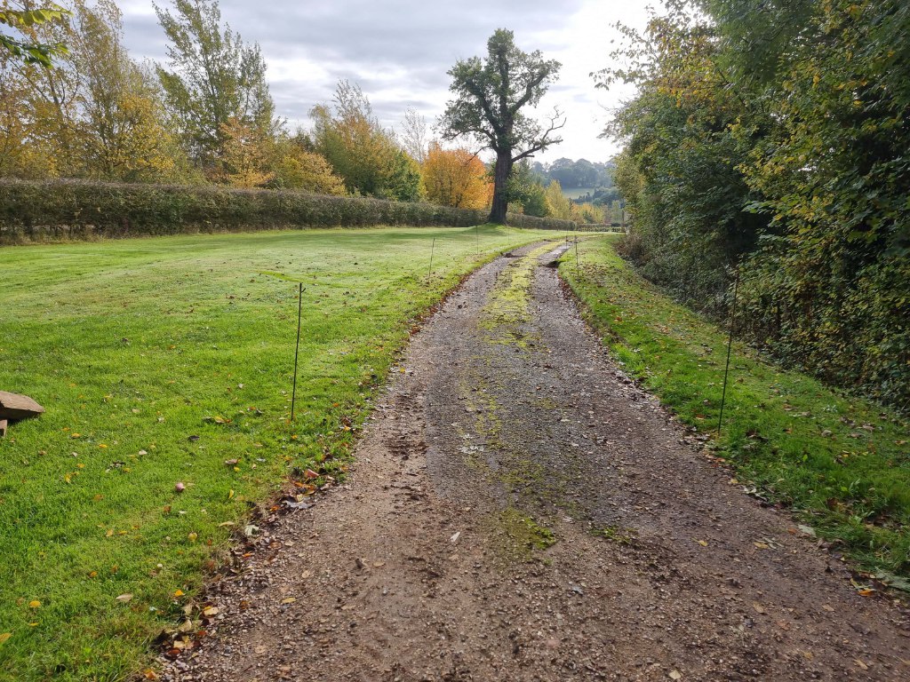 This is a large driveway which is just about to have a tar and chip driveway installed on by Tunbridge Wells Driveways